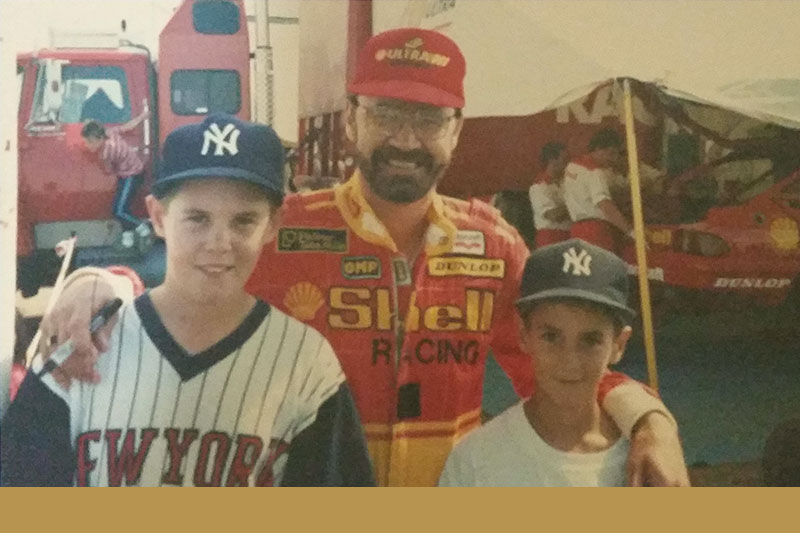 Darren and his brother Cameron with John Bowe